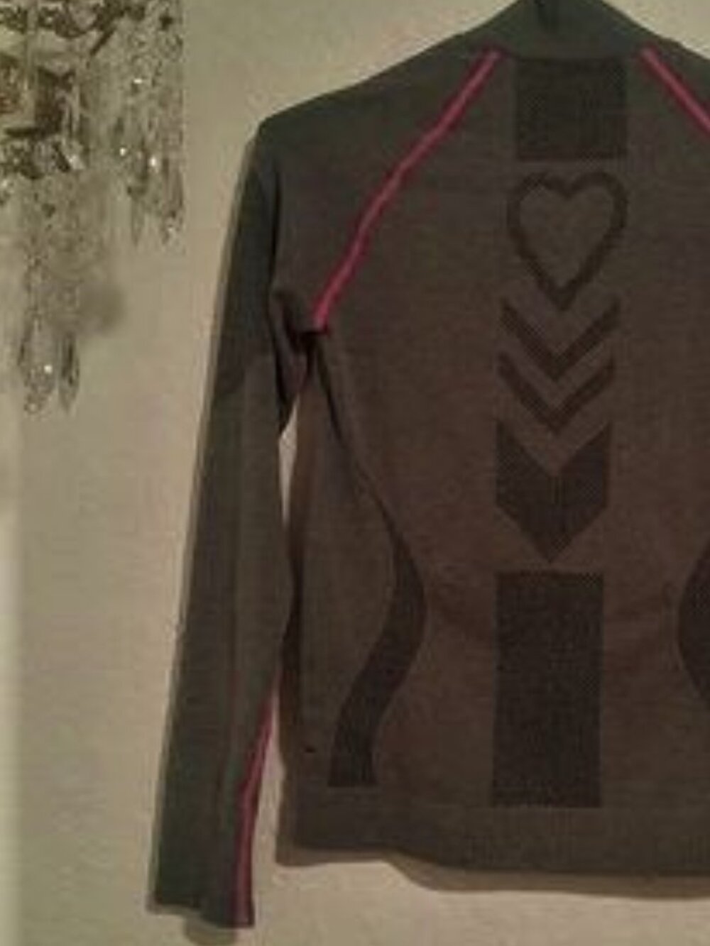 Nophat SZ S Grey Black & Hot Pink Activewear Jacket with Front Zip